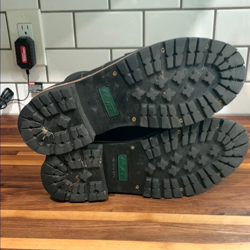 Ad Tec Black Leather Ankle-High Boots with Durable Sole - Picture 5 of 15